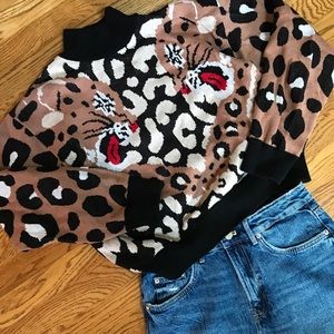ASOS tiger Mock neck sweater